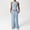 Blue, variant on PISONIC Womens Workout Sets 2 Piece Racerback Color Block Tank Tops Matching Straight Leg Yoga Pants Yoga Pilates Outfits