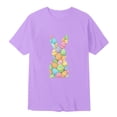 thumbnail image 3 of WOYY Easter Short Sleeve T Shirt for Boys Cute Bunny Graphic Tee Kids T-Shirt, Sizes 1-13, 3 of 3