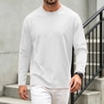 thumbnail image 6 of ZHANGDER Mens Long Sleeve Tee Shirt Cotton Crew Neck Lightweight Casual Basic, White XXL, 6 of 9