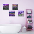 thumbnail image 3 of Lavender Flowers Wall Art Decor Canvas Prints Purple Floral Pictures Painting Artwork Framed 16x16 Inch 4 Panels Modern Landscape Still Life Photos Home Decoration Ready to Hang Bedroom Bathroom, 3 of 6