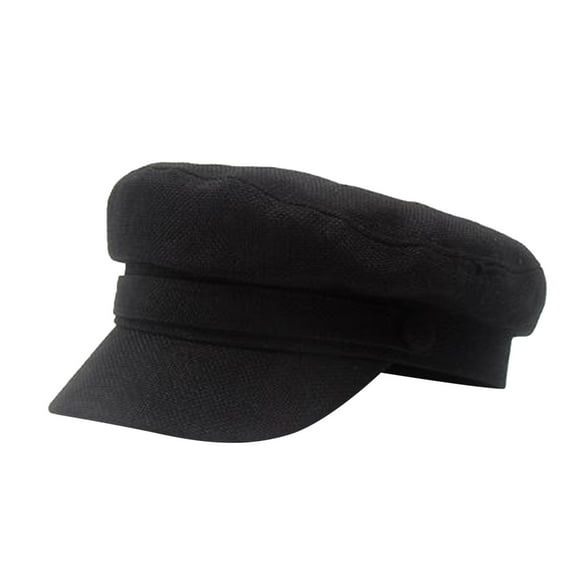 Outfmvch Winter Hats For Women Beanie Cotton Navy Hat Women'S Versatile British Beret Beret Hats For Women Black One Size