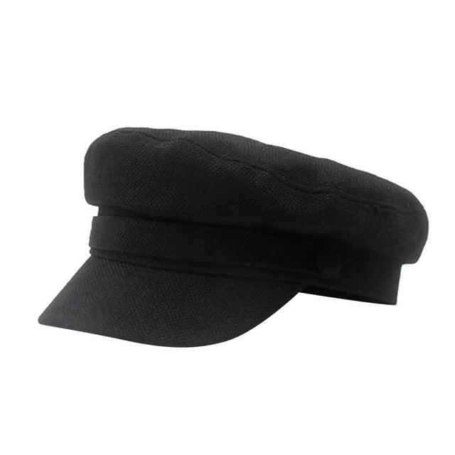 Women's Cotton Navy Versatile British Beret Adjustable Fisherman Cap