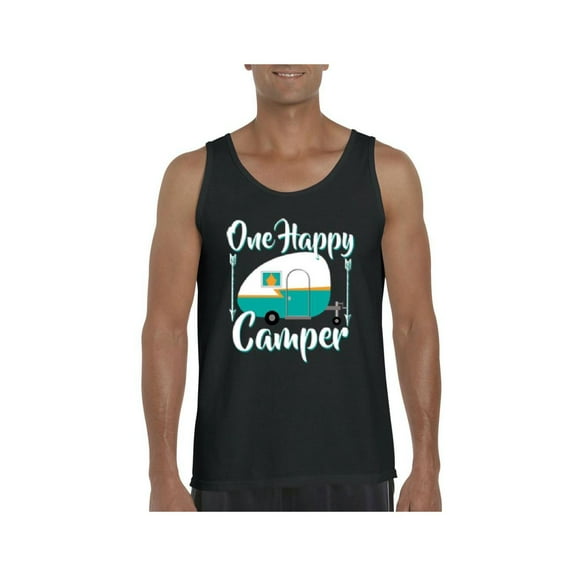 MmF - Men's Tank Top for Men, up to Men Size 3XL - ONE HAPPY CAMPER