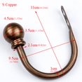 thumbnail image 2 of AMERTEER 2 Pcs Crochets en Forme de U pour Rideaux, Attaches Murales, Traitement de Fenêtre Robuste pour Accessoires de Maison, 2 of 9