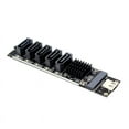 thumbnail image 1 of Type C to 5-Port 3.0 Adapter Card 6Gbps JM575&JMS580 Chip USB C to 3.0 Expansion Card Plug & Play Riser Card,1x Type C To 5-Port 3.0 6Gbps Adapter Card 1x Data cable,Black, 1 of 8