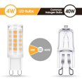 thumbnail image 3 of G9 LED Bulbs, 5W Equivalent to 40W Halogen Base 400lm, Warm White 3000K, 360° Rotation Angle, Not Dimmable, for Ceiling Lighting, Kitchen, 6 Pack [Energy Class F], 3 of 5