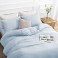 thumbnail image 3 of Duvet Cover Queen Piece Prewashed Ultra Soft Queen Bedding Set Features Zipper Closure and Corner Ties Includes Duvet Cover x & Pillowcases No Comforter, 3 of 7
