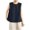 Black, variant on Staron Women's Sleeveless Casual Top Round Neck Button Back Loose Comfy Relaxed Basic Tank Shirt, Black XXL