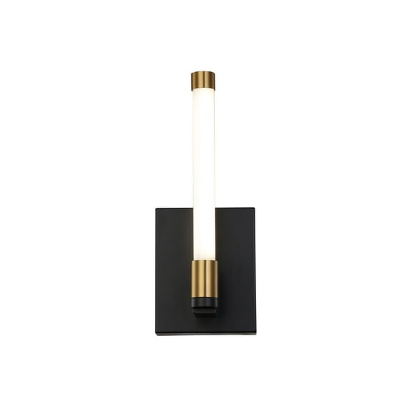 Artcraft Lighting Infiniti Collection 1Light Integrated LED Sconce, Matte Black & Brass