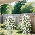 thumbnail image 4 of Ageoie 1Pcs Artificial Hanging Flowers for Outdoor Decoration Fake Hanging Plants Faux Flowers Artificial Plastic Vines Ivy for Outdoor Indoor Garden Party Decor, White, 4 of 6