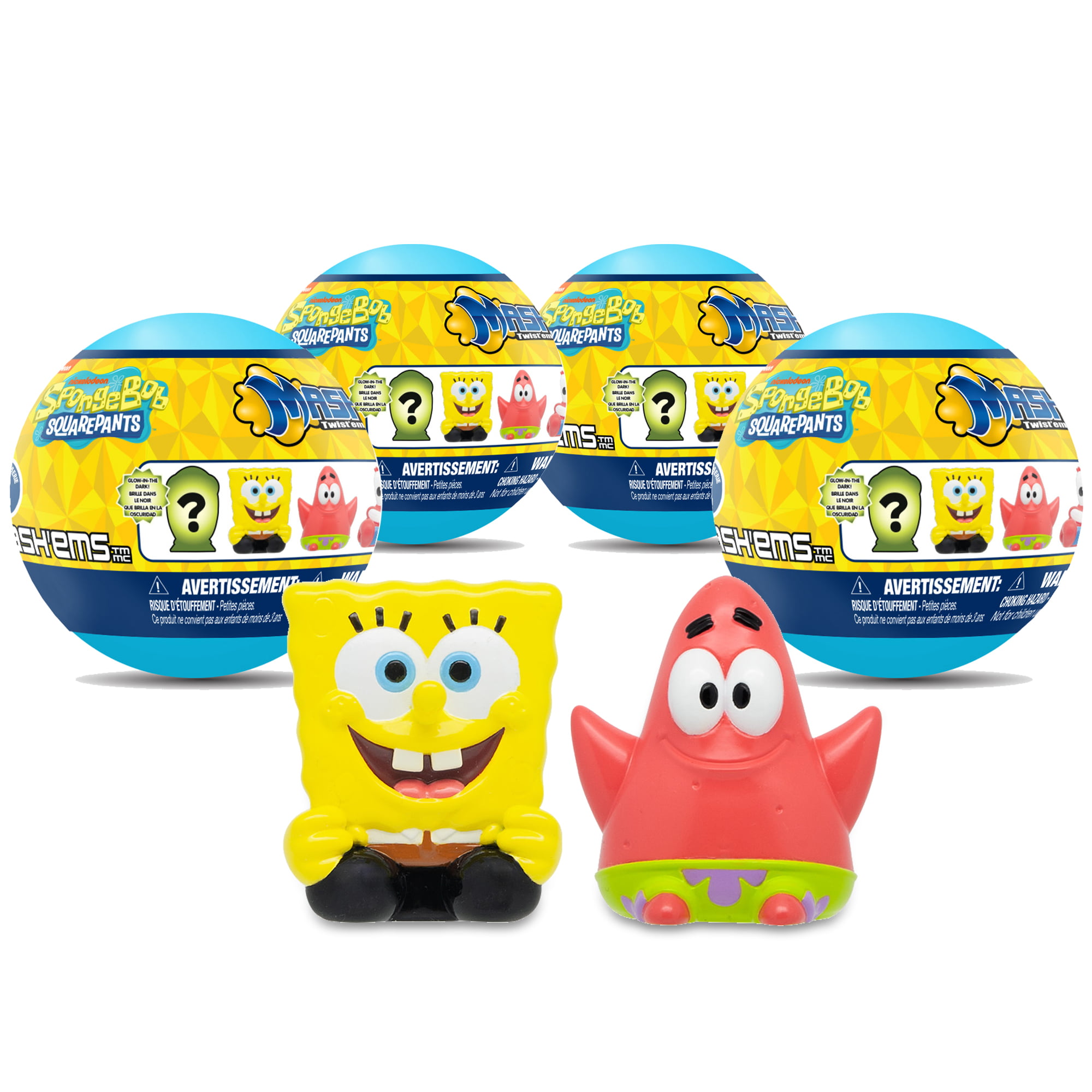 Multicolor SG_B07C8SGTSF_US Basic Fun MashEms Spongebob 4 Pack Squishy Collectable Toy 