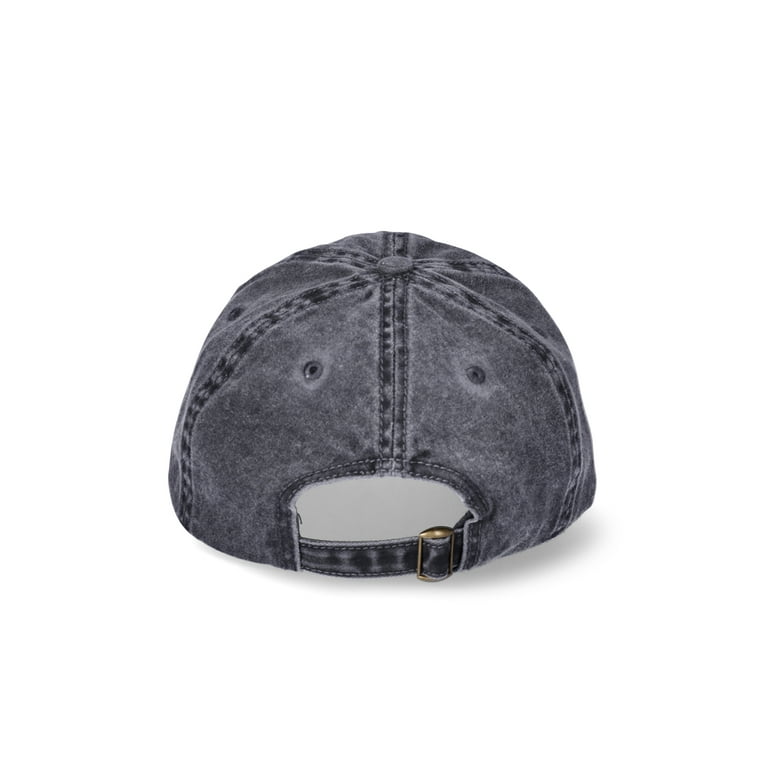Time and Tru Women's Washed Cotton Twill Baseball Hat, Black Time and Tru Women's Washed Cotton Twill Baseball Hat, Black