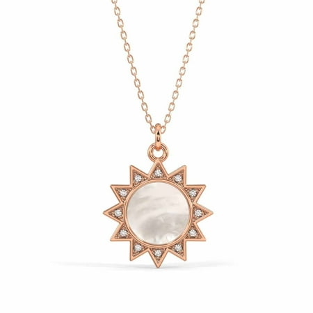 Silvermist Jewelry Aether Enamel 925 Sterling Silver Pendant 18k Rose Gold Plated | Jewelry Gift for Her Anniversary Gift