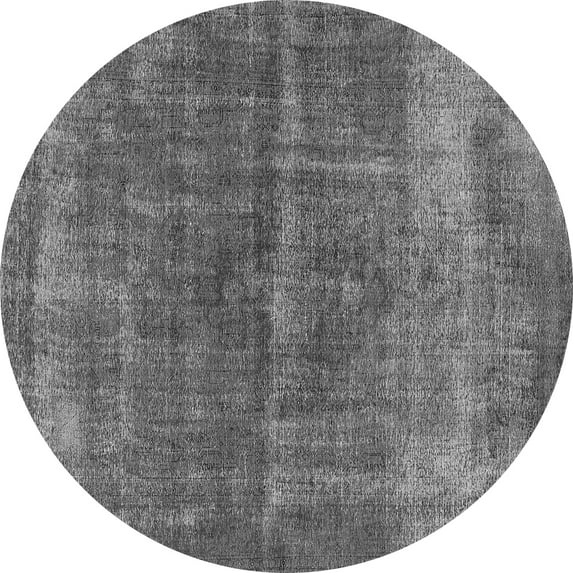 Ahgly Company Indoor Round Oriental Gray Industrial Area Rugs, 6' Round