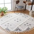 thumbnail image 2 of SAFAVIEH Moroccan Tassel Caelestinus Diamond Shag Area Rug, Beige/Ivory, 6'7" x 6'7" Round, 2 of 8