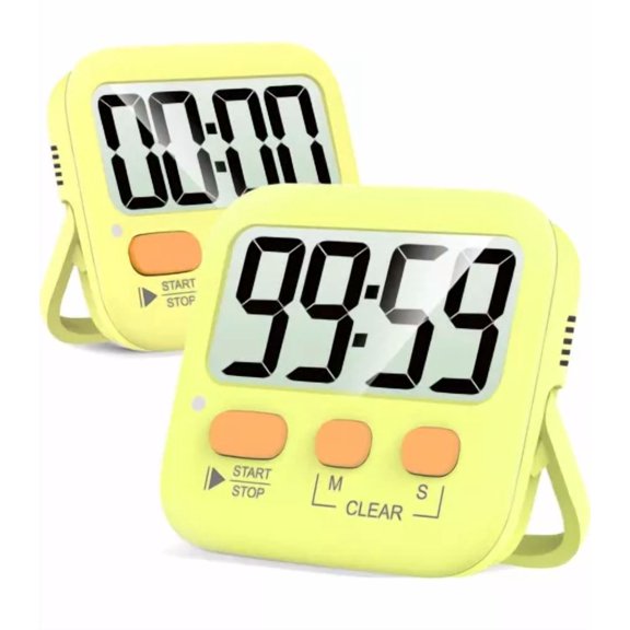 Antonki Timer Timer For Kids Kitchen Timers Digital Timer Pack Of 2 (White)