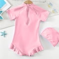 thumbnail image 4 of JFOPQVSM Children Comfortable Breathable Skin Friendly Short Sleeved Swimsuit Fashionable Printed Zipper Swimsuit, 4 of 4