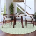 thumbnail image 3 of Round Rugs 8Ft, Teal Geometric Round Area Rug Washable Indoor Throw Carpet, Art Contemporary Modern Abstract Large Non Slip Circle Rug for Kids Room RV Home Decor Aesthetic, 3 of 8