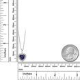 thumbnail image 2 of Gem Stone King 925 Sterling Silver and 10K Yellow Gold Blue Iolite and White Lab Grown Diamond Pendant Necklace for Women (1.45 Cttw, Heart Shape 8MM Gemstone, with 18 inch Chain), 2 of 3
