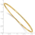 thumbnail image 3 of Diamond2Deal 14k Yellow Gold 2.00mm D/C Polished Slip On Bangle Bracelet for Women, 3 of 5