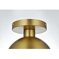 thumbnail image 5 of Eclipse 1 Light Brass Flush Mount With Frosted White Glass, 5 of 7