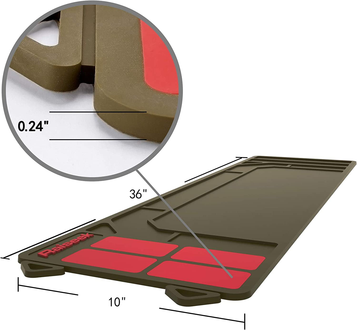 Cleaning Mat, Anti-Slip Magnetic Gun safe Maintenance Mat, Rubberized Repair Mat 36" x 10"