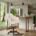 thumbnail image 3 of VECELO Office Chair with Armrests, Height Adjustable PU Leather Ergonomic Desk Chair, Computer Chair with Footrest Ring, Beige, 3 of 8