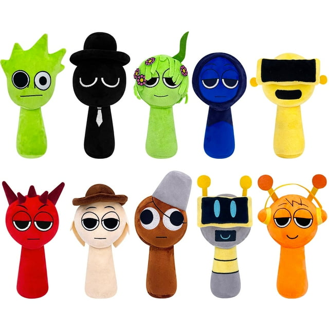 Peluche Sprunki Horror Games de 10 pulgadas con almohada para niños y adultos