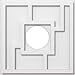 thumbnail image 3 of Ekena Millwork CMP16KX-05000 16 in. OD x 5 in. ID Square Knox Architectural Grade PVC Contemporary Ceiling Medallion, 3 of 4