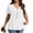 White, variant on Dweltoz Women Plus Size Tops V Neck L-5xl Short Sleeve Fold Pleated Loose Fit Summer Tee Shirts Lightweight Casual Basic Blouse,White XL