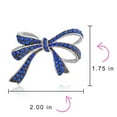 thumbnail image 4 of Bling Jewelry Womens Winter Wedding Blue Crystal Bridal Statement Ribbon Bow Brooch Pin Silver Plated, 4 of 4