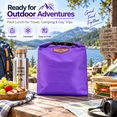 thumbnail image 5 of Small Insulated Lunch Bag - Zip Closure Mini Cool Box, Reusable Shopping Bag for Work and Outdoor Picnics, Dual-purpose Insulated Cooler Bag for Food and Drinks, 8.3*3*9.8in, Purple, 5 of 9