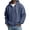 Navy, variant on Men's Hoodies Pullover Waffle Knit Button Hooded Sweatshirts Drawstring Loose Fit Athletic Workout Plain Shirts