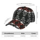 thumbnail image 2 of Fotbe Skull santa hat Gorro Clásico de Béisbol, Gorra Ajustable con Broche Snapback, Gorro de Exterior de Algodón Suave, 2 of 6