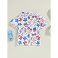 thumbnail image 4 of Bagilaanoe 4th of July Toddler Baby Boys Shirt Short Sleeve Print Summer Tops 6M 12M 18M 24M 3T 4T Kids Independence Day Clothes, 4 of 9