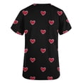 thumbnail image 5 of Lorytime T Shirts for Women Mother's Day Short Sleeve Scrub Tops V Neck Shirt with Pockets Heart Casual Work Clothes, 5 of 5