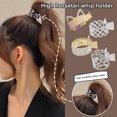 thumbnail image 2 of Épingle à Cheveux pour Femmes, Grande Adhérence, Antidérapante, en Acier Inoxydable, Queue de Cheval, Strass Brillants, Creux, Anti-Déformé, Patte de Losange, 2 of 8