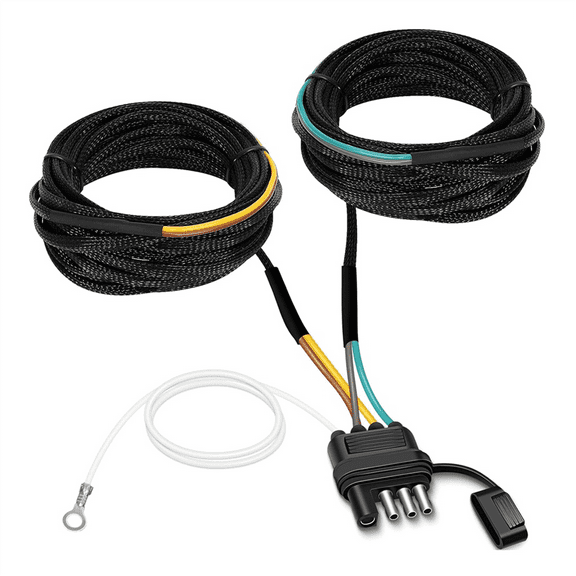 22FT 4 Pin 5 Wire Trailer Wiring Harness,Trailer Light Kit Harness Connector Plug for pwm25
