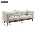 thumbnail image 2 of Euroco 78" Upholstered Sofa Modern 3-seater Sofa Couch with Tufted Design for Living Room, Grayish Beige, 2 of 3