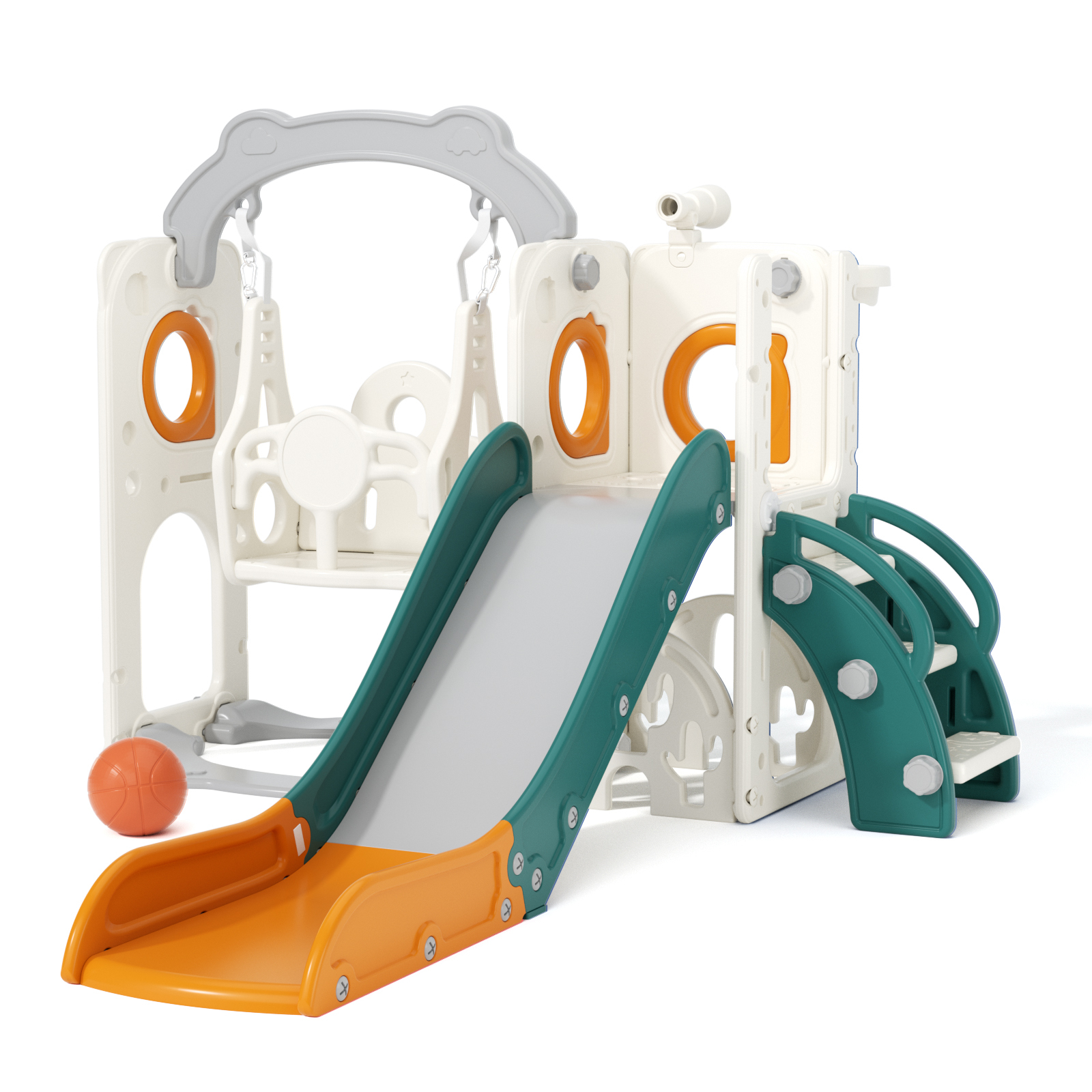 XJD 8 in 1 Kids Slide for Toddlers Age 1-3 Slide and Swing Set for