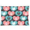 thumbnail image 1 of RYLABLUE Seamless Pattern With Hearts And Kittens Zippered Pillow Case 20x30 inches Two Sides Print, 1 of 1