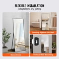 thumbnail image 5 of KFFKFF Full Length Floor Mirror 71'' x 31'' Free Standing Wall Mounted with Stand, 5 of 9