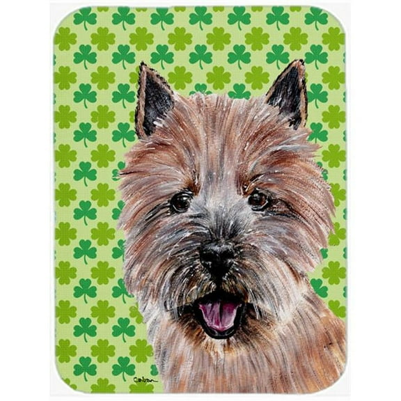 Norwich Terrier Lucky Shamrock St. Patricks Day Mouse Pad, Hot Pad Or Trivet, 7.75 x 9.25 In.