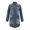 Blue, variant on Vedolay Fall Tops for Women Women's Fall Leopard Stitching Denim Jacket Long Sleeve Jean Coat,Blue XXL