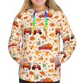 thumbnail image 3 of KLL Pumpkins On Red Car And Tractor for Womens Pullover Hoodie with Pocket Hooded Long Sleeve Shirts Sweatshirt for Women-Large, 3 of 7
