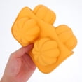 thumbnail image 4 of Molde de chocolate con forma de calabaza, reutilizable, de 6 cavidades, para pastel pequeño y dulces con forma de calabaza, 4 of 6