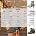 thumbnail image 3 of Women's Boots Plus Size Stretch Knit Mid-Calf Boots Round Toe Side Zipper Low Block Heel Soft Padded Insole Versatile Casual Fashion Outdoor Daily Wear, 3 of 9