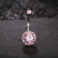thumbnail image 1 of VONKY Navel Belly Button Ring Barbell Rhinestone Crystal Ball Piercing Body Jewelry, 1 of 1