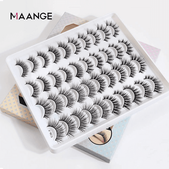 Pestañas Postizas 20 Pares Malubero 3D Pestañas Mink