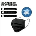 thumbnail image 3 of MagiCare Protective Black Face Masks - Breathable Face Mask for Adults - 200ct, 3 of 6